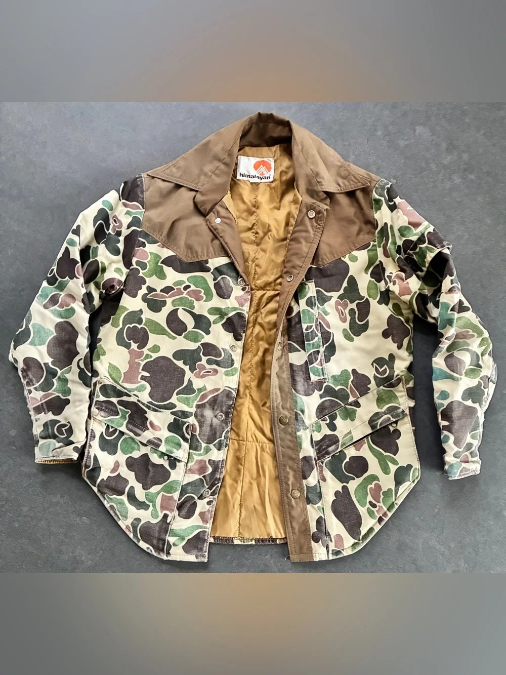 Vintage Santa Fe Style Himalayan Thinsulate Camo Hunting Jacket Men's Small
